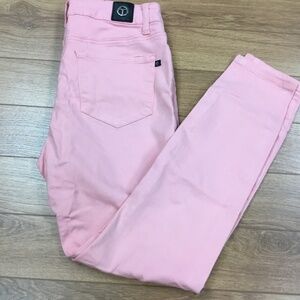 Tamari Amelia Button fly Skinny Jeans size 6 pink